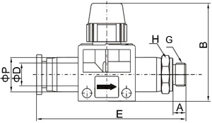 HVFS-G,Hand Valve,Pneumatic Fittings, Air Fittings, one touch tube fittings, Pneumatic Fitting, Nickel Plated Brass Push in Fittings